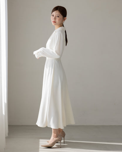 【NEW ARRIVAL】ロングスリーブトレンチフレアワンピース