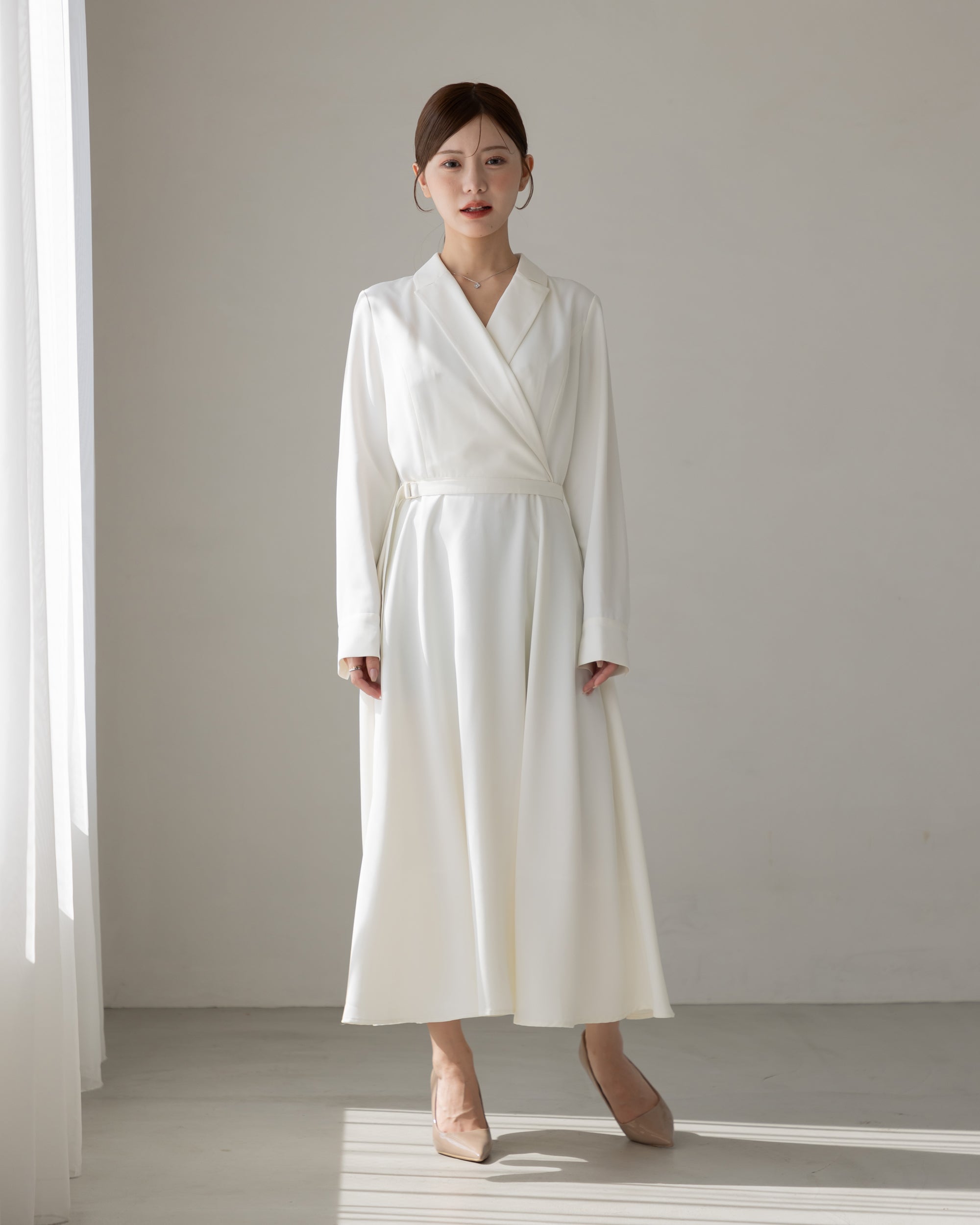 BLACK FRIDAY -10%OFF】ロングスリーブトレンチフレアワンピース – La lune