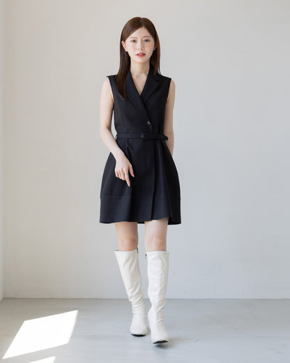 【NEW ARRIVAL】ノースリーブトレンチミニワンピース