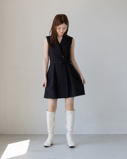 【NEW ARRIVAL】ノースリーブトレンチミニワンピース