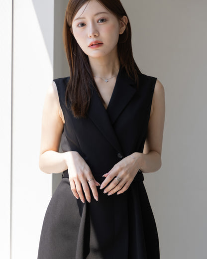 【NEW ARRIVAL】ノースリーブトレンチミニワンピース