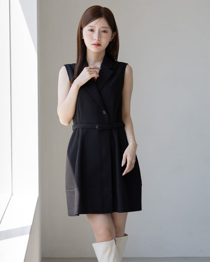 【NEW ARRIVAL】ノースリーブトレンチミニワンピース