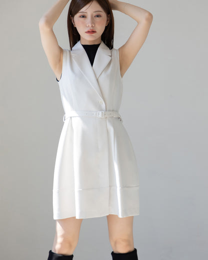 【NEW ARRIVAL】ノースリーブトレンチミニワンピース