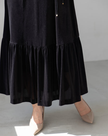 【NEW ARRIVAL】ノースリーブシアーベロアワンピース